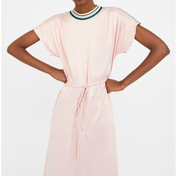 Zara Dresses & Skirts - Zara Pink Midi Dress